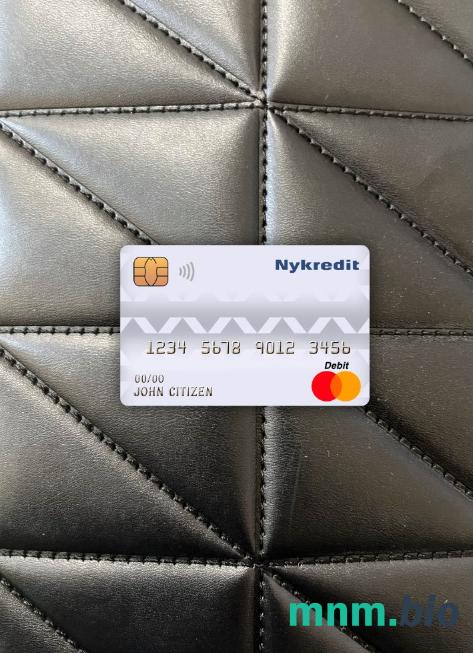 Denmark Nykredit bank master obciążyć card wygląd fotograficzny skan PSD + zdjęcie